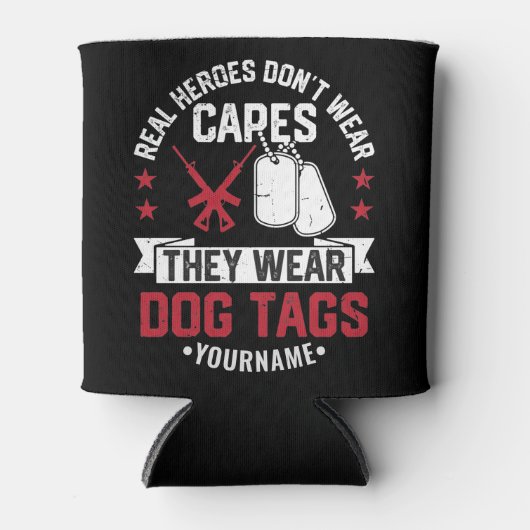 実在英雄は衣服ケープズ彼らは衣服犬タグ 缶クーラー (正面)