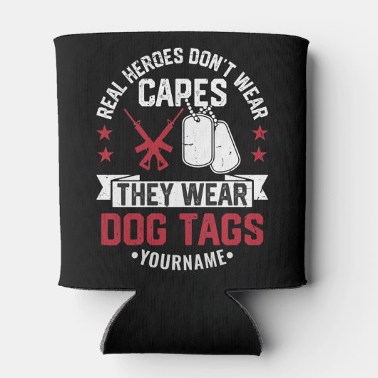 実在英雄は衣服ケープズ彼らは衣服犬タグ 缶クーラー (裏面)