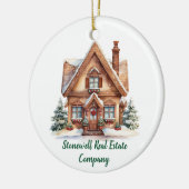 実在財のパーソナライズされたクリスマス セラミックオーナメント (左)