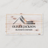 実在財のロモダンゴ |木目 名刺 (正面)