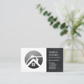 実在財のロモダンゴ |黒い大理石 名刺 (スタンド正面)