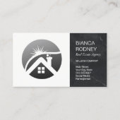 実在財のロモダンゴ |黒い大理石 名刺 (正面)