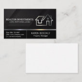 実在財のロモダンゴ | 黒お洒落模様 名刺 (正面/裏面)