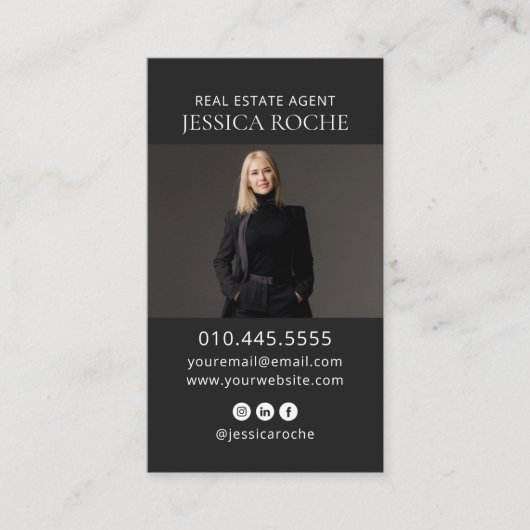 実在財モダンカード 名刺 (正面)