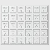 実在財モダンパーソナライズされた不動産仲介業者 ラッピングペーパー (フラット)