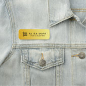 実在財モダン金ゴールドカスタム 名札 (インサイチュ)