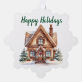 実在財団事業のクリスマスパーソナライズされた オーナメントカード (正面)