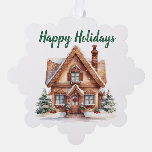 実在財団事業のクリスマスパーソナライズされた オーナメントカード (正面)