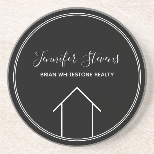 実在財団企業白黒不動産仲介業者 コースター (正面)