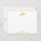 実在財団会社金ゴールドロカスタムゴ不動産仲介業者 ノートカード (正面)