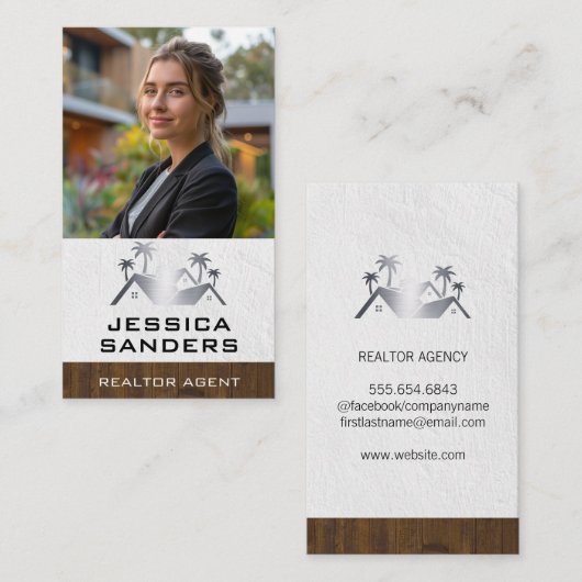 実在財団女性 | プロパティ 名刺 (正面/裏面)