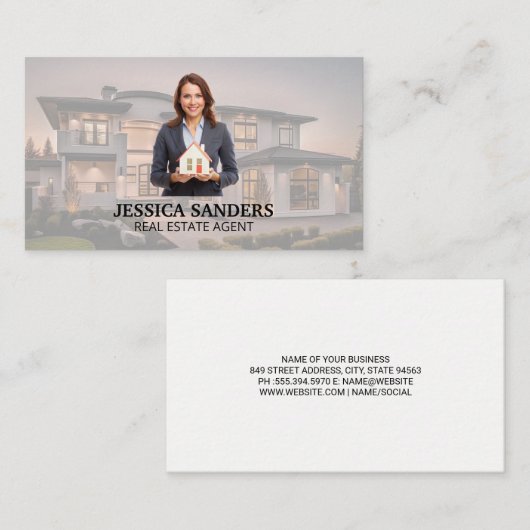 実在財団女性 | ラグジュアリーハウス 名刺 (正面/裏面)