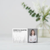 実在財団女性 |都市の背景 名刺 (スタンド正面)