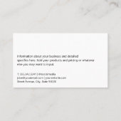 実在財団女性 |都市の背景 名刺 (裏面)