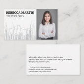 実在財団女性 |都市の背景 名刺 (正面/裏面)