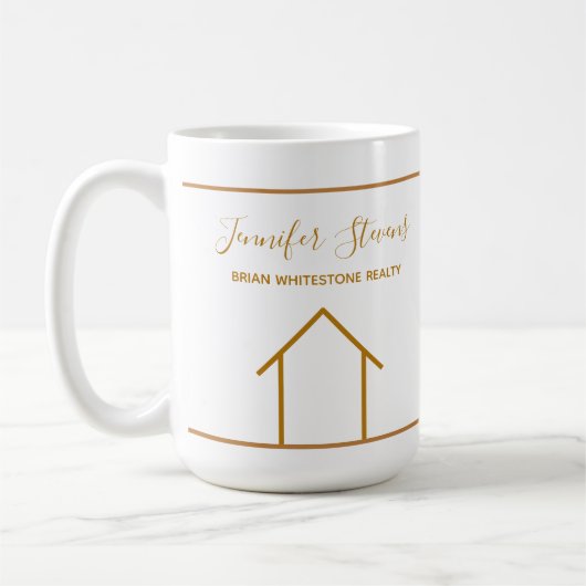 実在財団美パーソナライズされた品 コーヒーマグカップ (左)