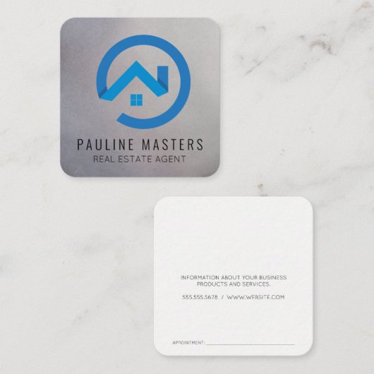 実在財産のモダンロゴ 予約カード (正面/裏面)