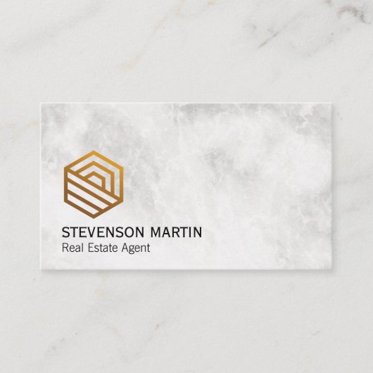 実在財産のモダンロゴ 名刺 (正面)