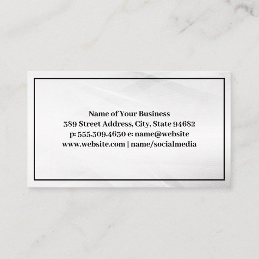 実在財産のモダンロゴ 名刺 (裏面)