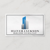 実在財産のモダンロゴ 名刺 (正面)