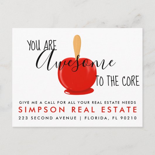 実在財産アップルスクープ紹介 案内ポストカード (正面)