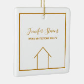 実在財産エレガント会パーソナライズされた社クリスマス セラミックオーナメント (右)