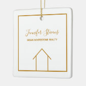 実在財産エレガント会パーソナライズされた社クリスマス セラミックオーナメント (左)