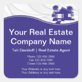 実在財産建築。ブルーシルバー スクエアシール (正面)