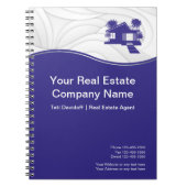 実在財産建築。ブルーシルバー ノートブック (正面)