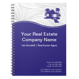 実在財産建築。ブルーシルバー ノートブック