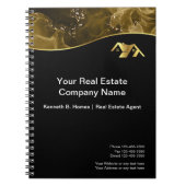 実在財産建築。黒金ゴールド ノートブック (正面)