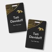 実在財産建築。黒金ゴールド バッジ (表裏)