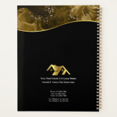 実在財産建築。黒金ゴールド プランナー手帳 (裏面)