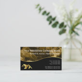 実在財産建築。黒金ゴールド 名刺 (スタンド正面)