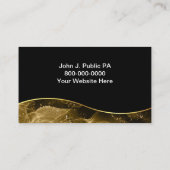 実在財産建築。黒金ゴールド 名刺 (裏面)