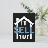 実在財産業者ユーモおもしろいア資産ブローカー ポストカード (スタンド正面)