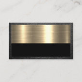 実在財産 |ヤシの木 |メタリック金ゴールド 名刺 (裏面)