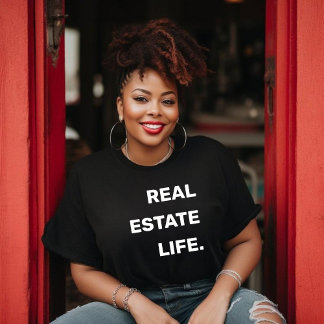 実在財産。不動産仲介業者マーケティング Tシャツ