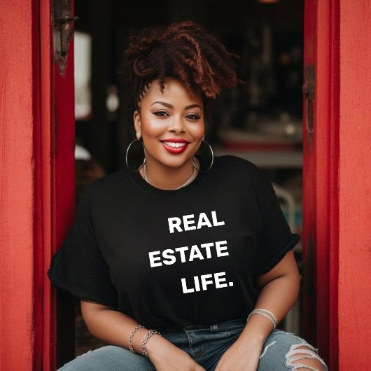 実在財産。不動産仲介業者マーケティング Tシャツ