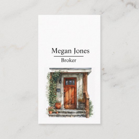 実在財産、不動産仲介業者、ブローカーの名刺 名刺 (正面)