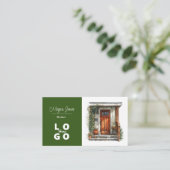 実在財産、不動産仲介業者、ブローカーの名刺 名刺 (スタンド正面)