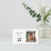 実在財産、不動産仲介業者、ブローカーの名刺 名刺 (スタンド正面)