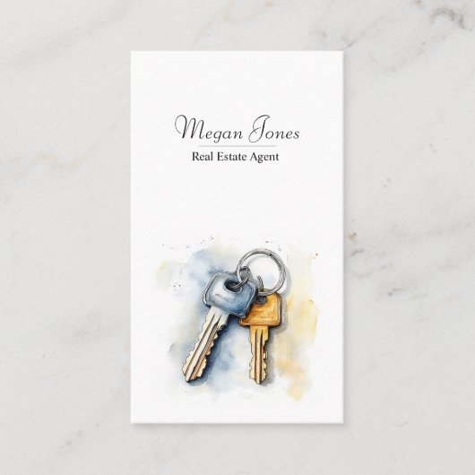 実在財産、不動産仲介業者、ブローカーの名刺 名刺 (正面)