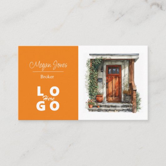 実在財産、不動産仲介業者、ブローカーの名刺 名刺 (正面)