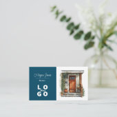 実在財産、不動産仲介業者、ブローカーの名刺 名刺 (スタンド正面)