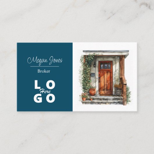 実在財産、不動産仲介業者、ブローカーの名刺 名刺 (正面)