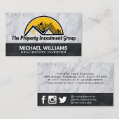 実在財産・市のロゴ・ビジネス・カード 名刺 (正面/裏面)