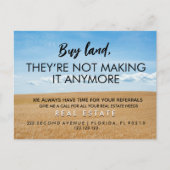 実在買の土地はもう作っていない 案内ポストカード (正面)
