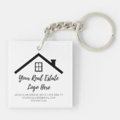実在資産マーケティングロゴ連絡情報 キーホルダー (裏面)