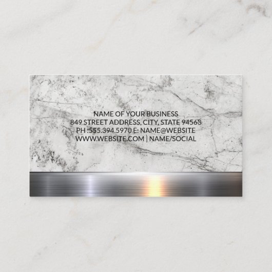 実在資産大理石 名刺 (裏面)